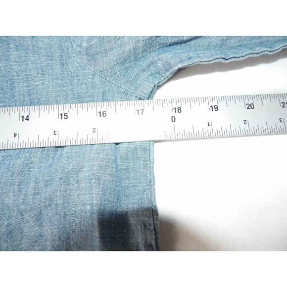 Polo Ralph Lauren Dress Girls Sz 12 Chambray Blue Drop Waist Cottage Core - Picture 12 of 15